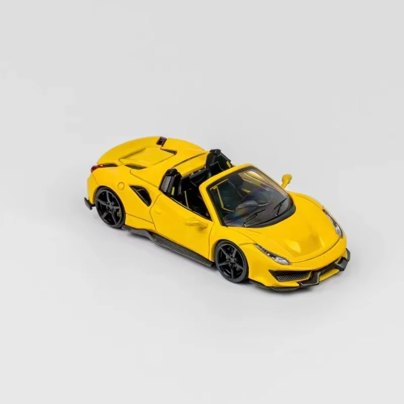 1:64 Scale Novitec 488 Modified Convertible Supercar Simulation Alloy Car Model Display Collectible Gift Souvenir Decration