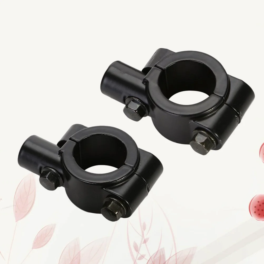 

2Pcs 10Mm Rear View Mirror Holder Bracket Mount for 22Mm Handlebar Black High Quality Easy to Install Rear View Mirror Clamp
