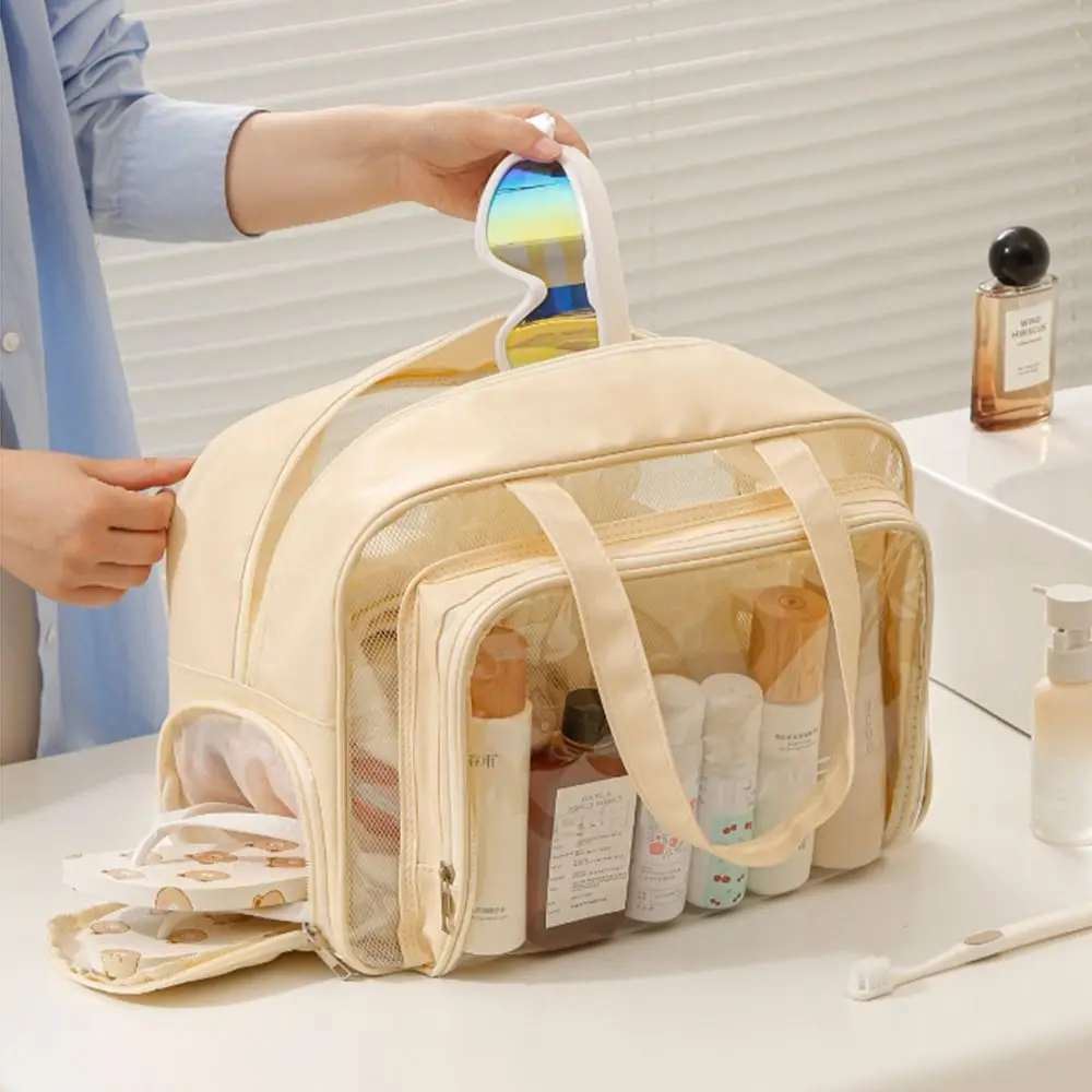 

NEW Waterproof Cosmetic Bag Transparent Large Capacity Travel Storage Bag Wash Bag Outdoor