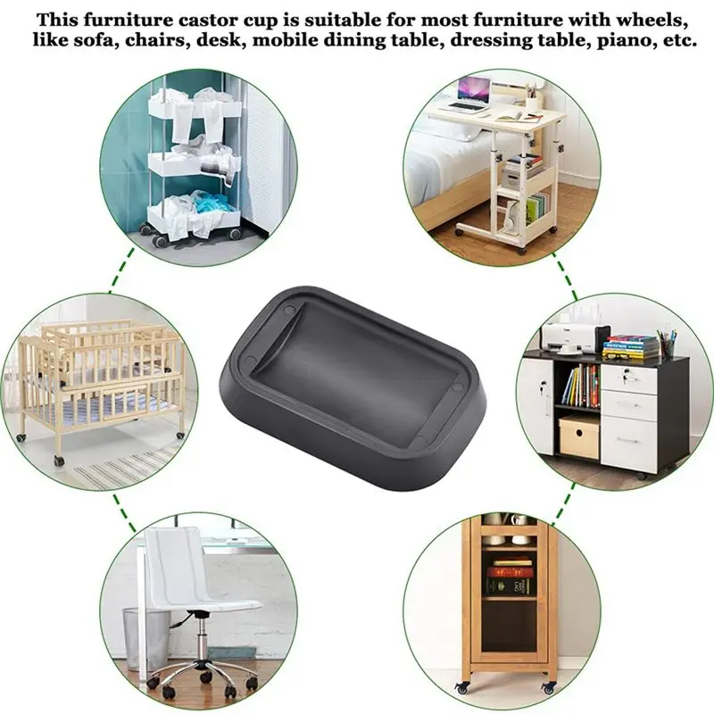 MOPHE-5Pcs عالمي بسيط التركيب كرسي الكمبيوتر البراز عجلة السرير، سدادة والأثاث سدادة أكواب العجلات #2