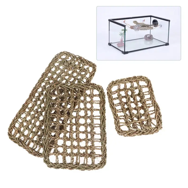 Hamac pour reptiles, coussin en herbe, lit surélevé pour grimper, pour gecko crêgé, enrichissement de la cage pour animaux de compagnie