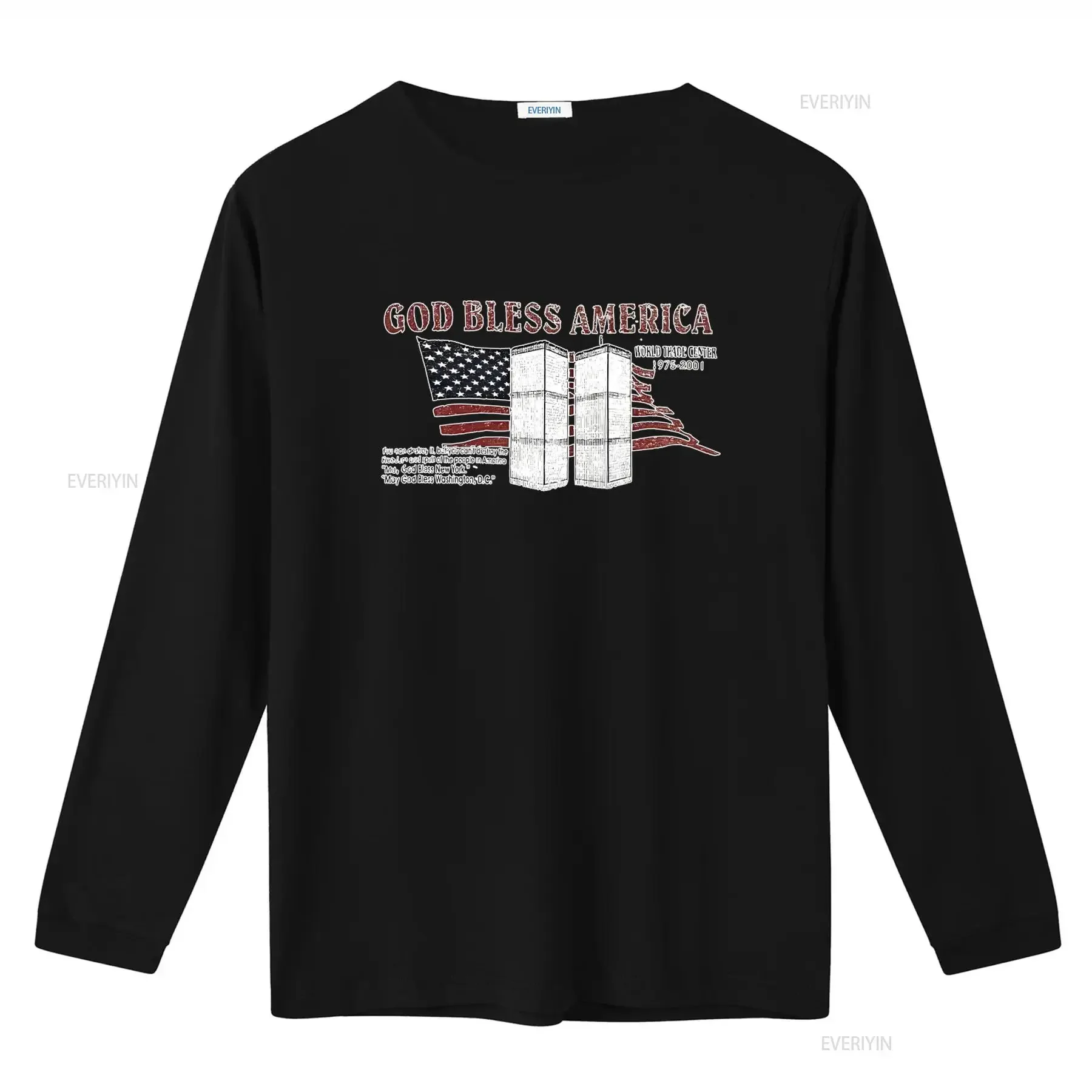 Y2K God Bless America 9 11 Twin Towers T Shirt Extra Small World Trade Center 1975 2001 vintage Washed Top For Everyday Wear