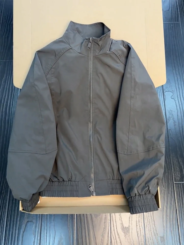 

Мужская куртка Deep ey Pilot: весенняя, в стиле Cleanfit, с деконструированным пэчворком, в уличном стиле, крутая, бейсбольная, с воротником-стойкой