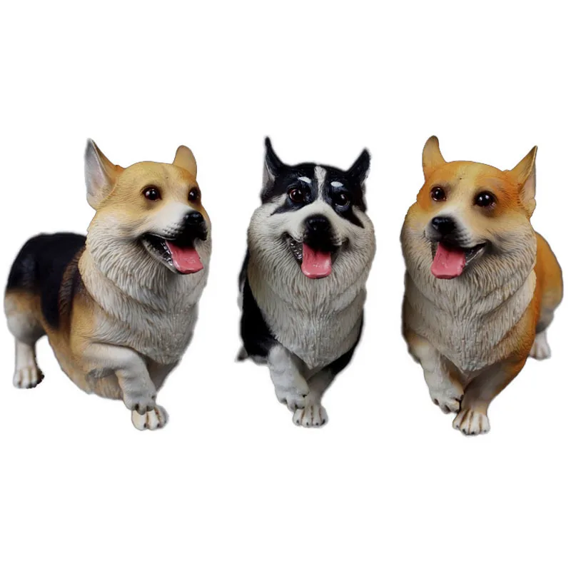 1 Pcs Welsh Corgi Sculpture Crafts Corgi Dog Ornaments Home Tv Cabinet Wine Cabinet Decoration Corgi Dog Crafts Figure Miniature