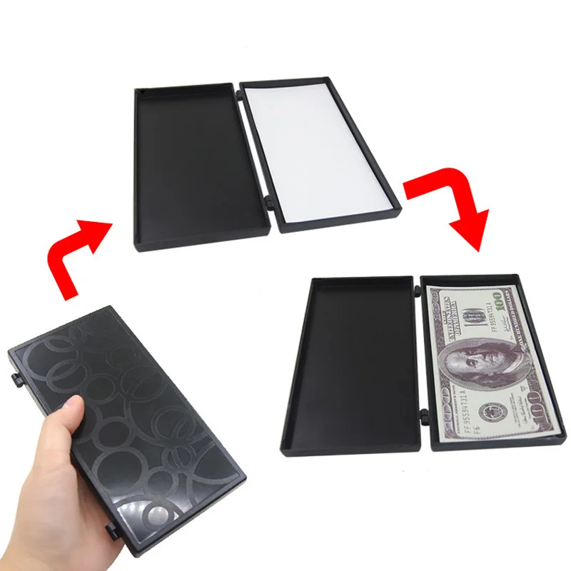 Money Switching Box Magic Tricks Bill Box Magician Close Up Illusions Gimmick Props Bill Appear From Empty Box Magia Comedy