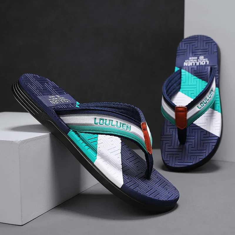 ELUVA Men Flip Flops 2025 Lightweight Sandals Anti Slip Beach Slippers Comfortable EVA Outdoor Indoor Wear Resistant Slides