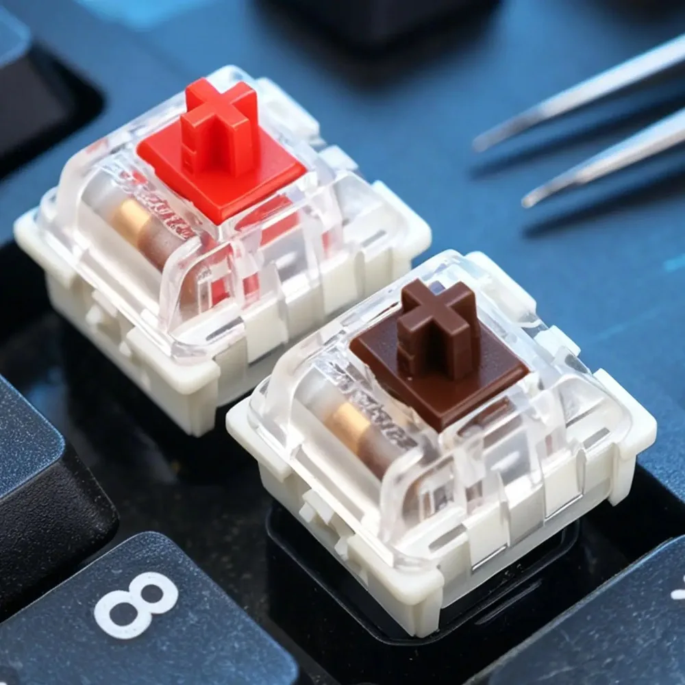 1-150Pcs 3 Pin DIY Mechanical Keyboard Switches Blue Red Brown Color Replacement Keyboards Clicker Keys for LED Gaming Keyboards - view 2