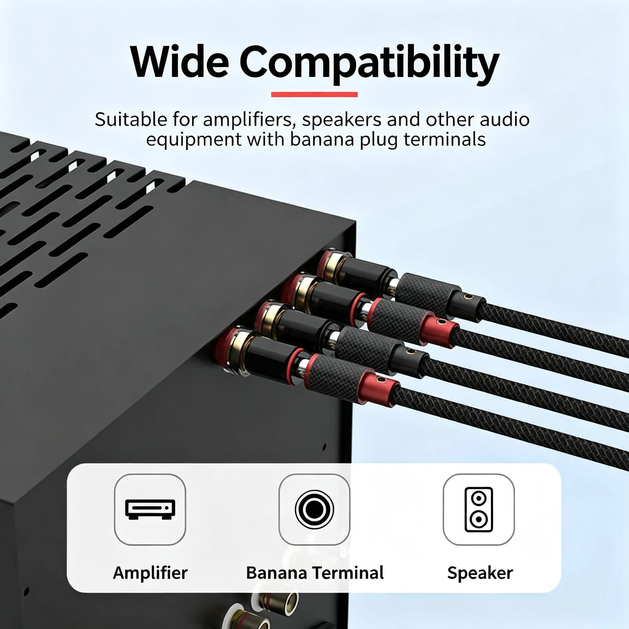 Viborg VB404AG Solid Pure Silver Banana Plugs Solder-Free Lockable 4mm Speaker Cable Connectors HiFi Audio Amplifier Wire
