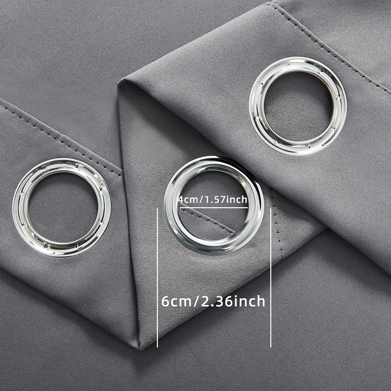 1Pc Solid Color Blackout Curtain,Room Darkening And Light Reducing Curtain, For Study Bedroom Kitchen Living Room Decor