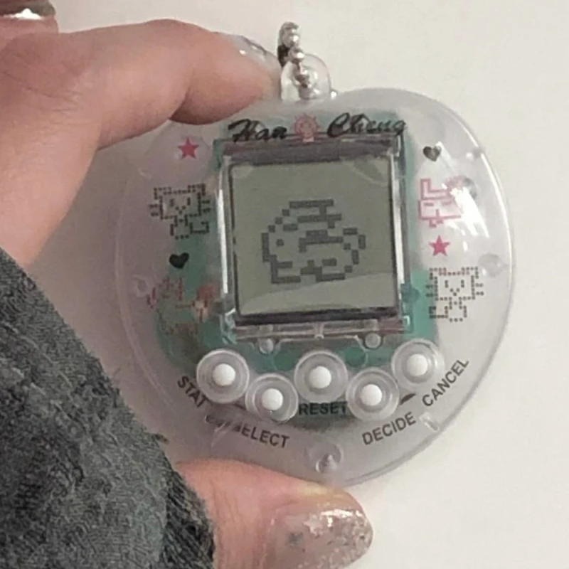 Korean Fashion Rainbow Game Console Bone Keychain Kawaii Harajuku Charm Y2K Crystal Heart Lock DIY Bag Pendant Keychain Vintage image 5