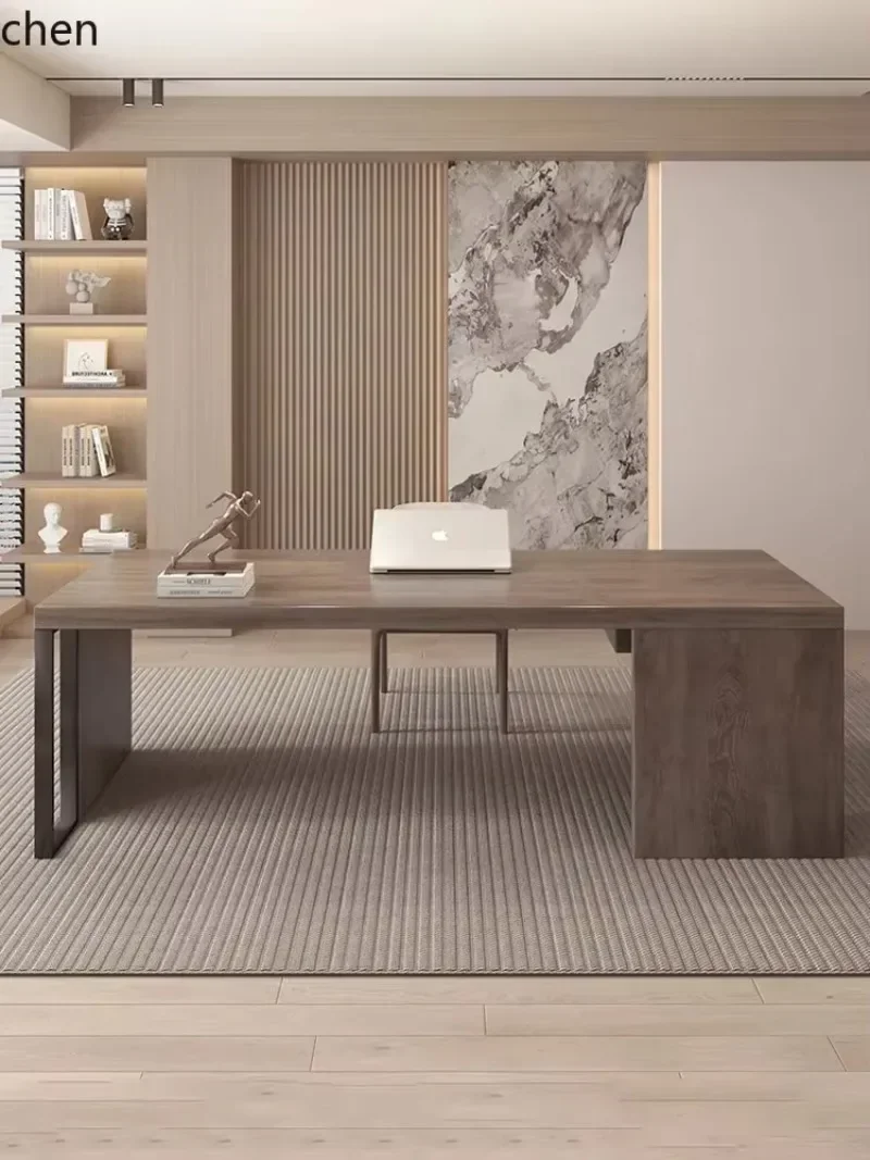 Solid Wood With Drawer Home Study Large Board Desk Desktop Computer Desk Office E-Sports Writing Desk