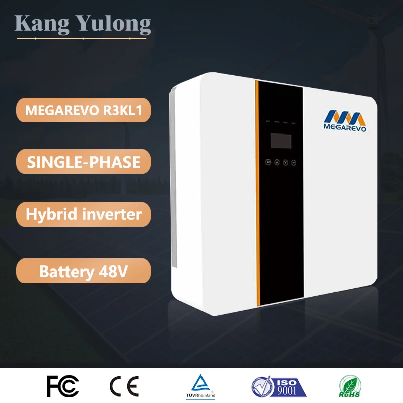 

Megarevo Single Phase ESS Low Voltage 2 Mppt 3KW 4KW 5KW 6KW Hybrid Inverter Battery 48V Household Energy Storage System