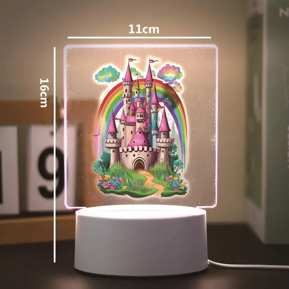Princess Castle 3D Led Night Lamp 16 Color Changing Rgb Ambient Lights For Bedroom Festival Home Bedside Gaming Room Decor