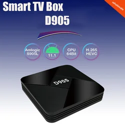 D905 Smart Tv Box Andorid 11.1 Amlogic S905L ARM Cortex-A53 2.4G 4K 2G 16G H.265 Set Top Box Media player for emuelec game