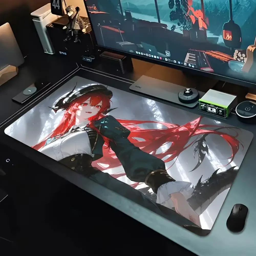 Strategy game Bagpipe Arknights Mouse Pad Large Waterproof Gaming Mouse Pad, Non-Slip with Stitched Edge