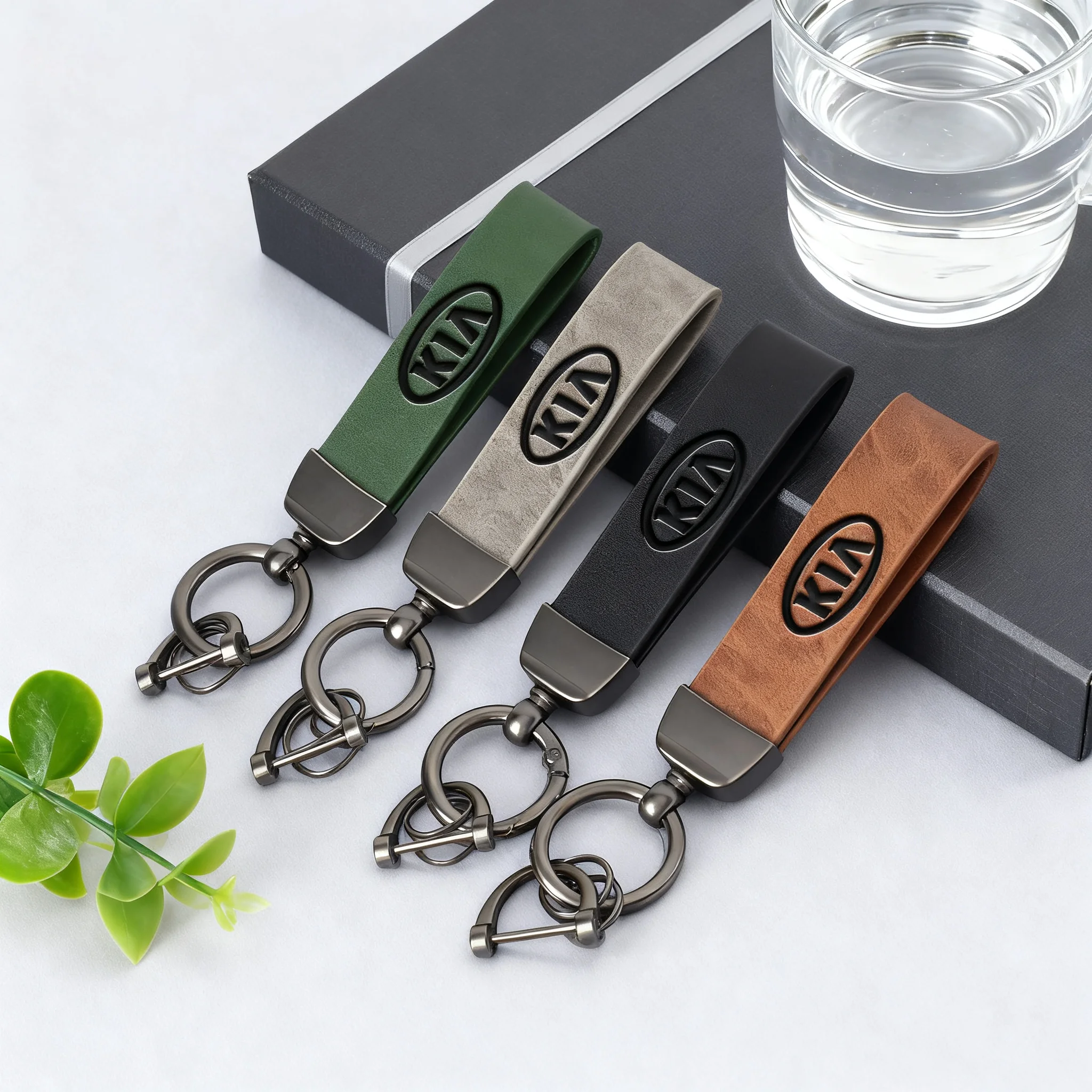 Роскошный автомобильный кожаный брелок из цинкового сплава, подарки для Kia 2 3 Rio 4 5 X Sportage 2021 Picanto Cerato K7 K5, автоаксессуары