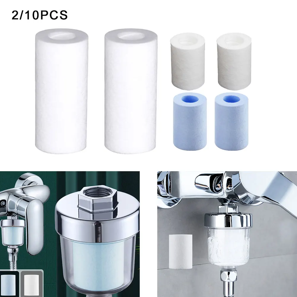 2/10pcs Faucet Water Purifier Filter Element Shower PP Cotton Filter Element For Kitchen Bathroom Shower Household Filter