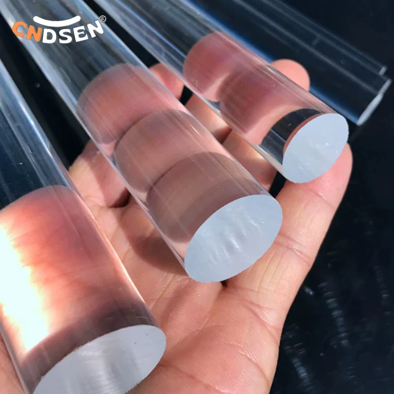 Dia 2-20mm Transparent Acrylic Round Rod Solid Round Bar PMMA Plastic Organic Glass Round Rod