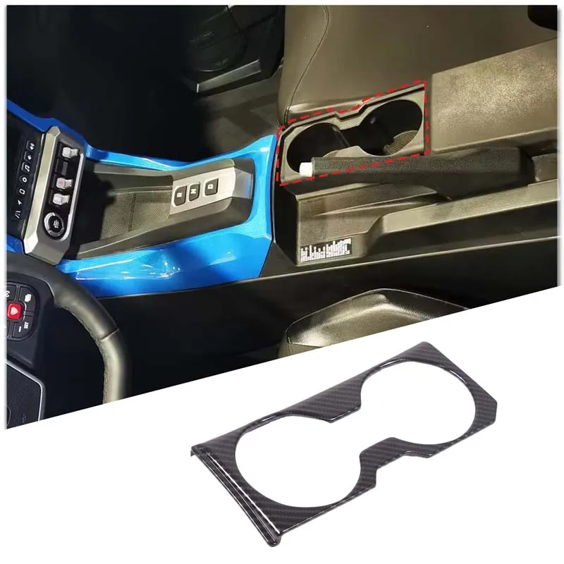 For Polaris SlingShot 2020-2023 ABS Carbon Fiber Car Center Console Gear Panel Water Cup Frame Steering Wheel Decorative Sticker - view 5