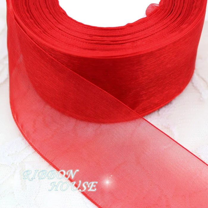 40mm Organza ribbons wholesale gift wrapping decoration Christmas ribbons