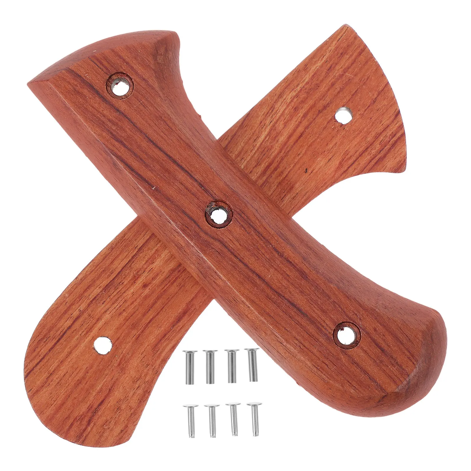 Solid Wood Knife Handle Replacement Set Ergonomic Non Slip Grip for Kitchen Knife Repair DIY Accessories