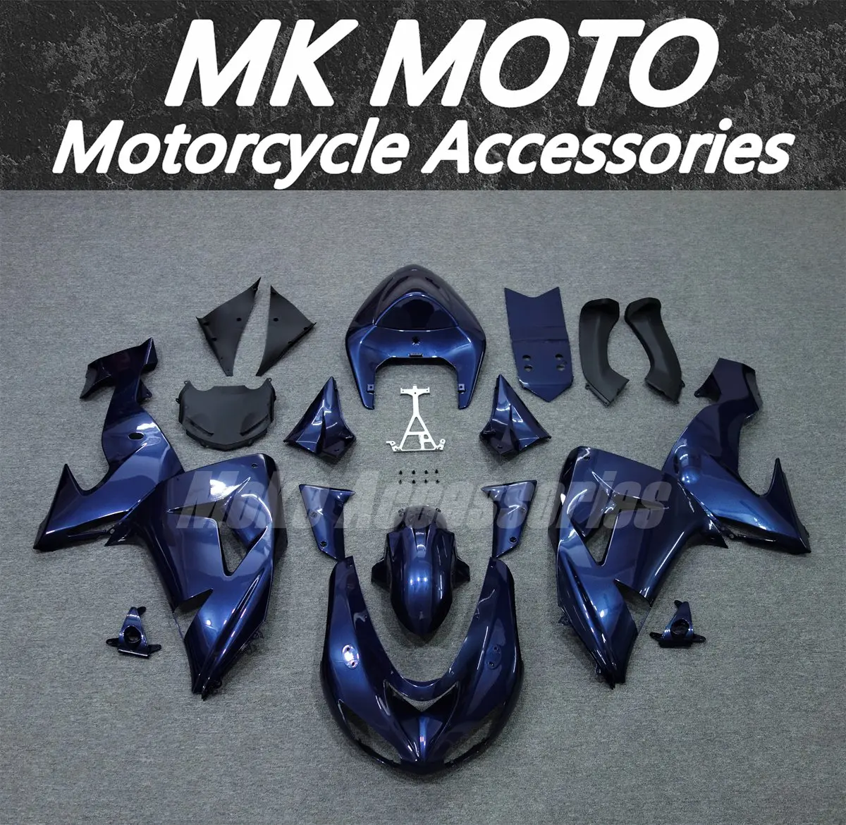 

Moke moto Motorcycle Fairings Kit Fit For Ninja Zx-10r 2006-2007 Bodywork Set High Quality Injection ABS New Drak Blue