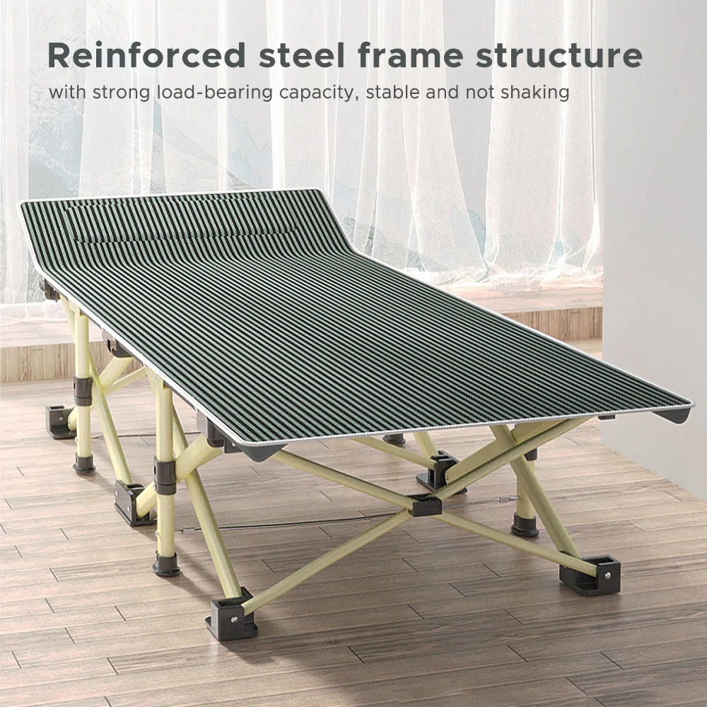 Berços de acampamento dobráveis berço de dormir portátil cama de acampamento de 10 pés para viagens ao ar livre cama dobrável de acampamento