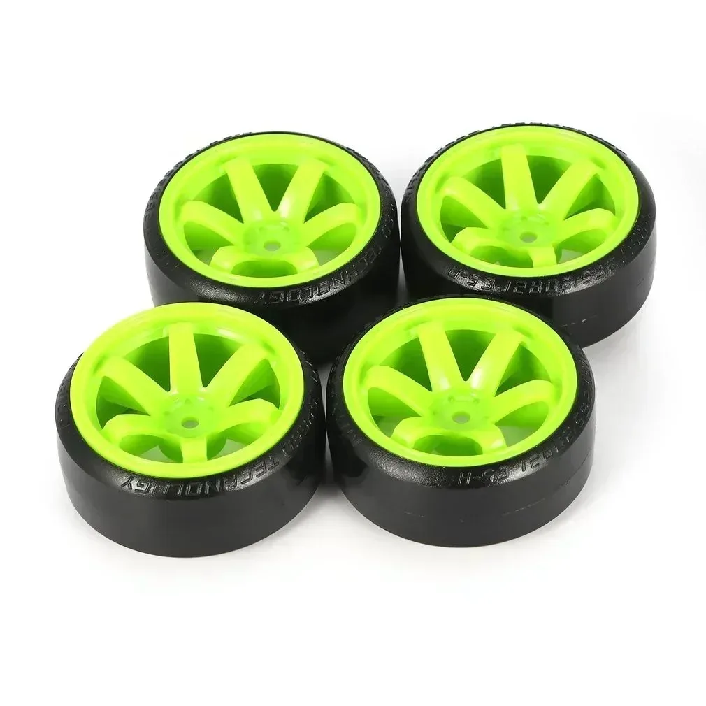 4 stuks 60mm 1/10 bandenwielset harde kunststof velgen voor RC auto Drift 3Racing HSP Tamiya DS5 Wltoys USUKANI Kyosho MST Yokomo