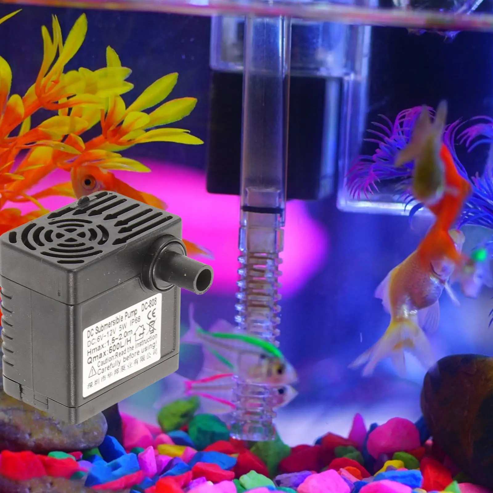 Household Solar Submersible Pump DC24V Brushless Eco Friendly Submersible Water Pump for Aquarium Fountain Computer Cooling