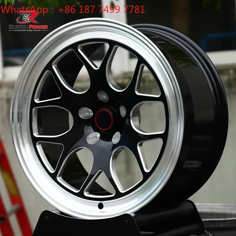 Custom Deep Lip 15 17 18 20inch Glossy Black Milled Forged Wheels 5x 114.3 5x4.5 5x127 Multi Spoke Car Rims for Silverado