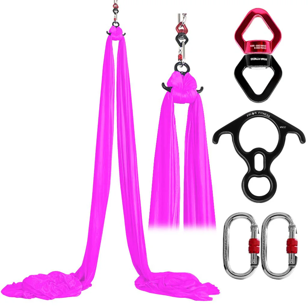 

13m Yoga Aerial Silks Full Set Yoga Fitness kit for GYM Home Outdoor Anti-Gravity Body Building Yoga Belt Silk Swing Pilates