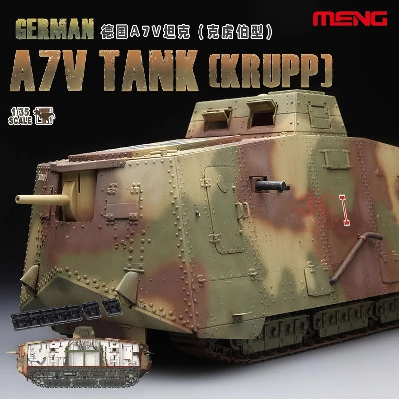 

MENG Plastic Assembled Model Kit TS-017 German A7V Tank (Krupp)