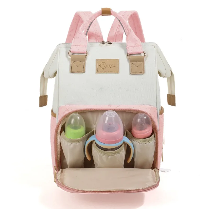New Starry Sky Oxford Fabric Baby Formula Bag / Mom Bag: Large Capacity, Water-Resistant, Handheld or Backpack