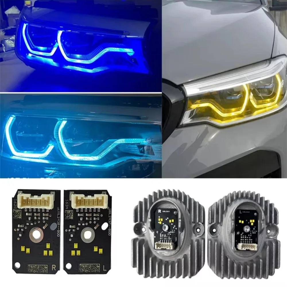 

Car Headlight DRL LED Boards For BMW 5 Series G30 G31 F90 M5 2017-20 Daylight Daytime Running Light Module Yellow Blue Red Amber