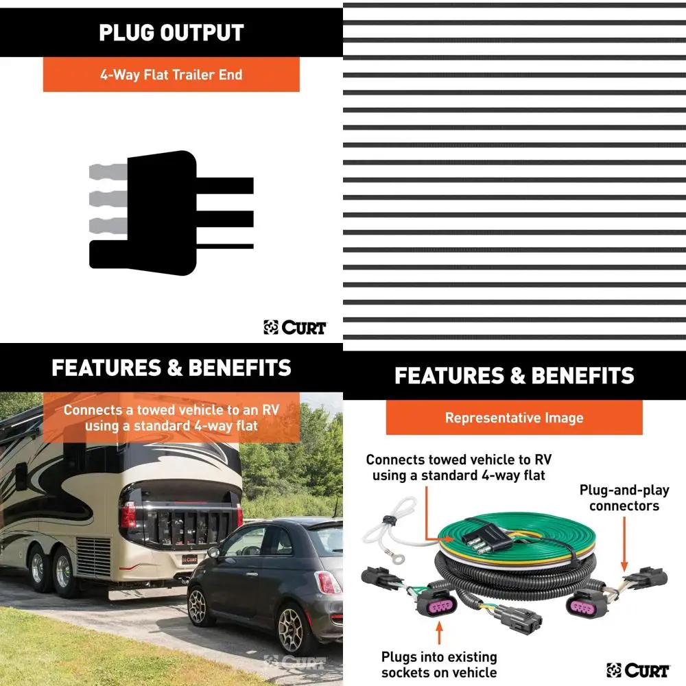 

58975 Изготовленный на заказ жгут проводов буксированного транспортного средства для автофургона для буксировки лодки, подходит для выбора барана 1500