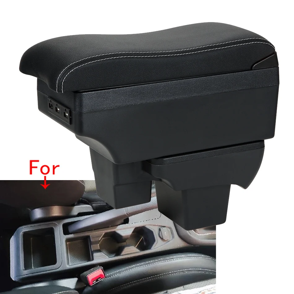 Armrest For Volkswagen POLO Car Armrest Box For VW Polo 2020-2025 Curved Surface Storage Box Car Accessories Leather Dedicated