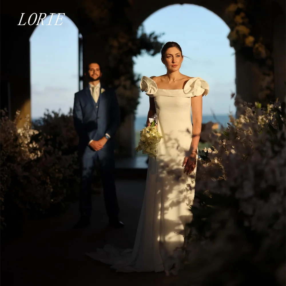 

LORIE Luxury Mermaid Wedding Dress Relax Square Collar Bridal Dresses Simple Hem Temperament Wedding Gown Customized 2026