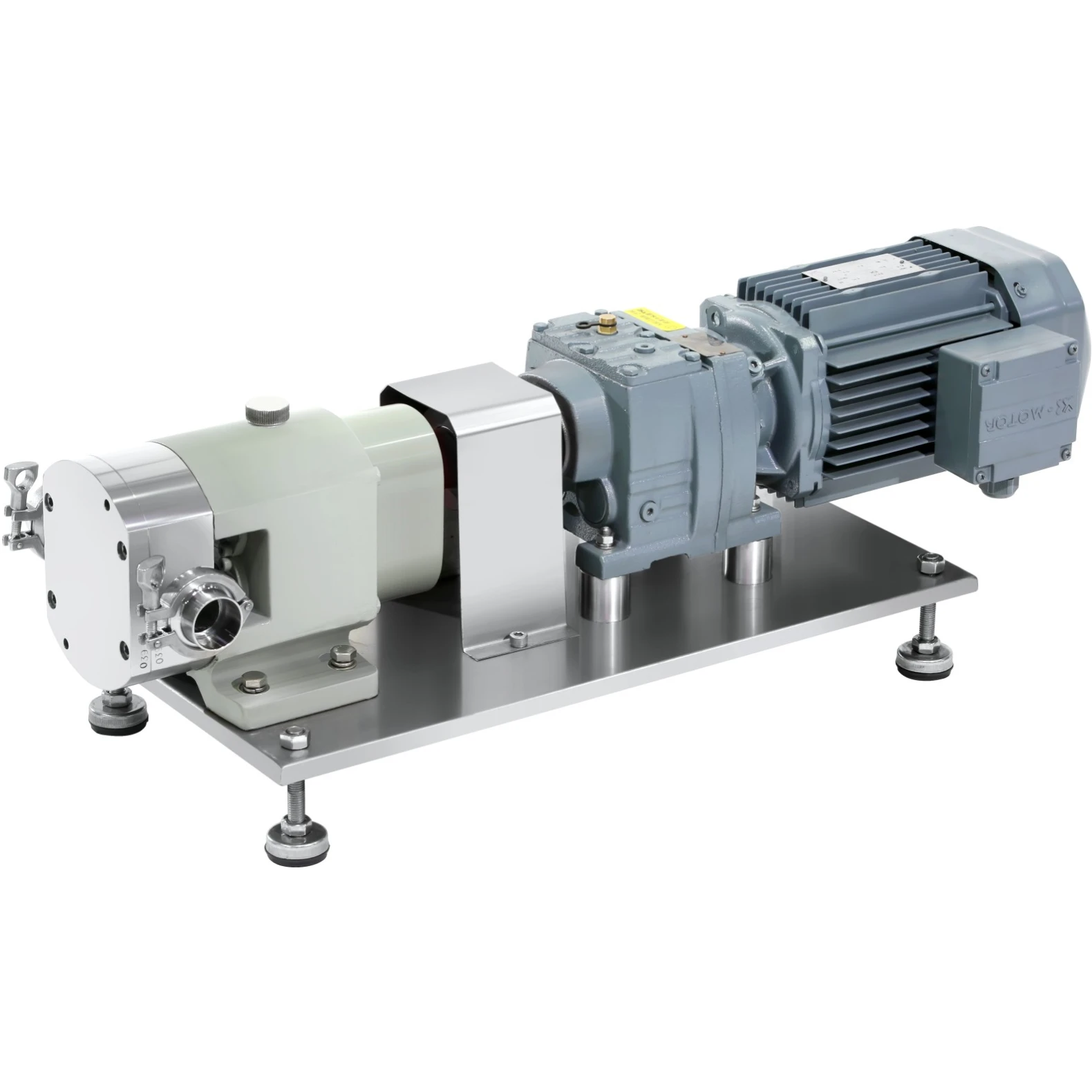 Stainless Steel High Viscosity Lobe Gear Rotary Pump With Gear Motor Positive Displacement For Automotive Industry Application