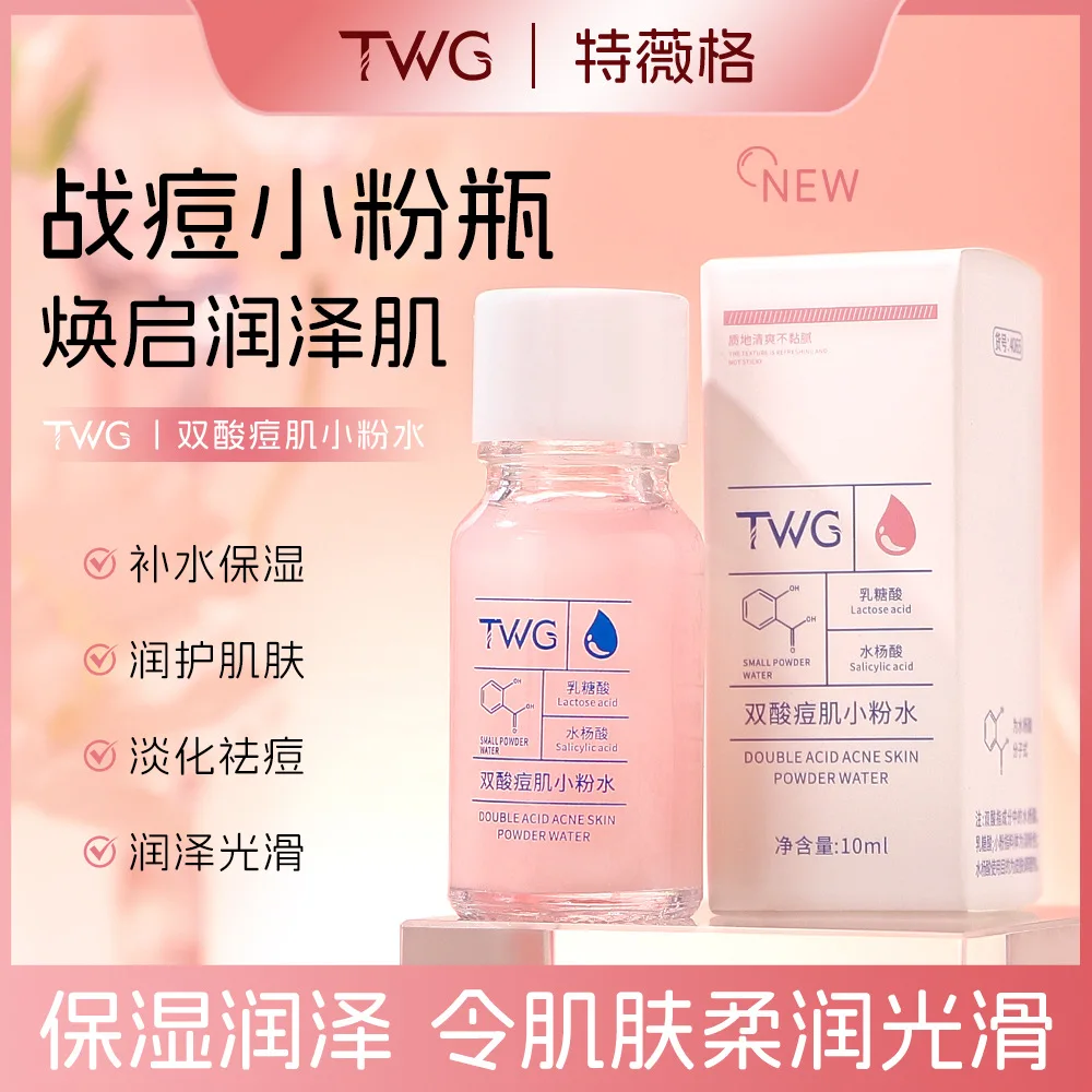TWG Dual Acid Blemish Treatment Toner - Hydrating Pink Essence Water to Improve Acne & Refine Skin Texture