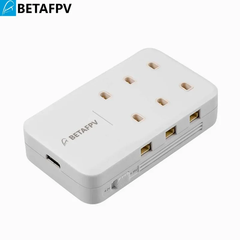 

BETAFPV 6 Ports 1S Battery Charger & Adapter Type-C Input connector 30W input power Support PD3.0/QC3.0