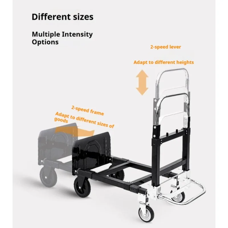 Multifunctional Handcart Portable Foldable Telescopic Handcart Flatbed Home Luggage Express Delivery Transportation Tool