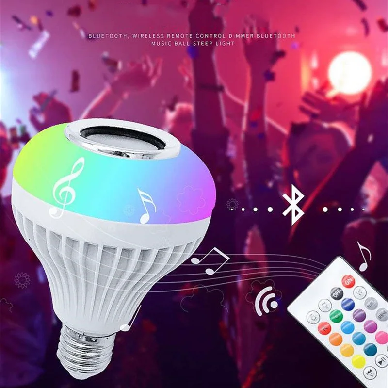 

LED Music Bulb Light APP Seven Color Remote Control Intelligent Audio RGB Ambient Lights