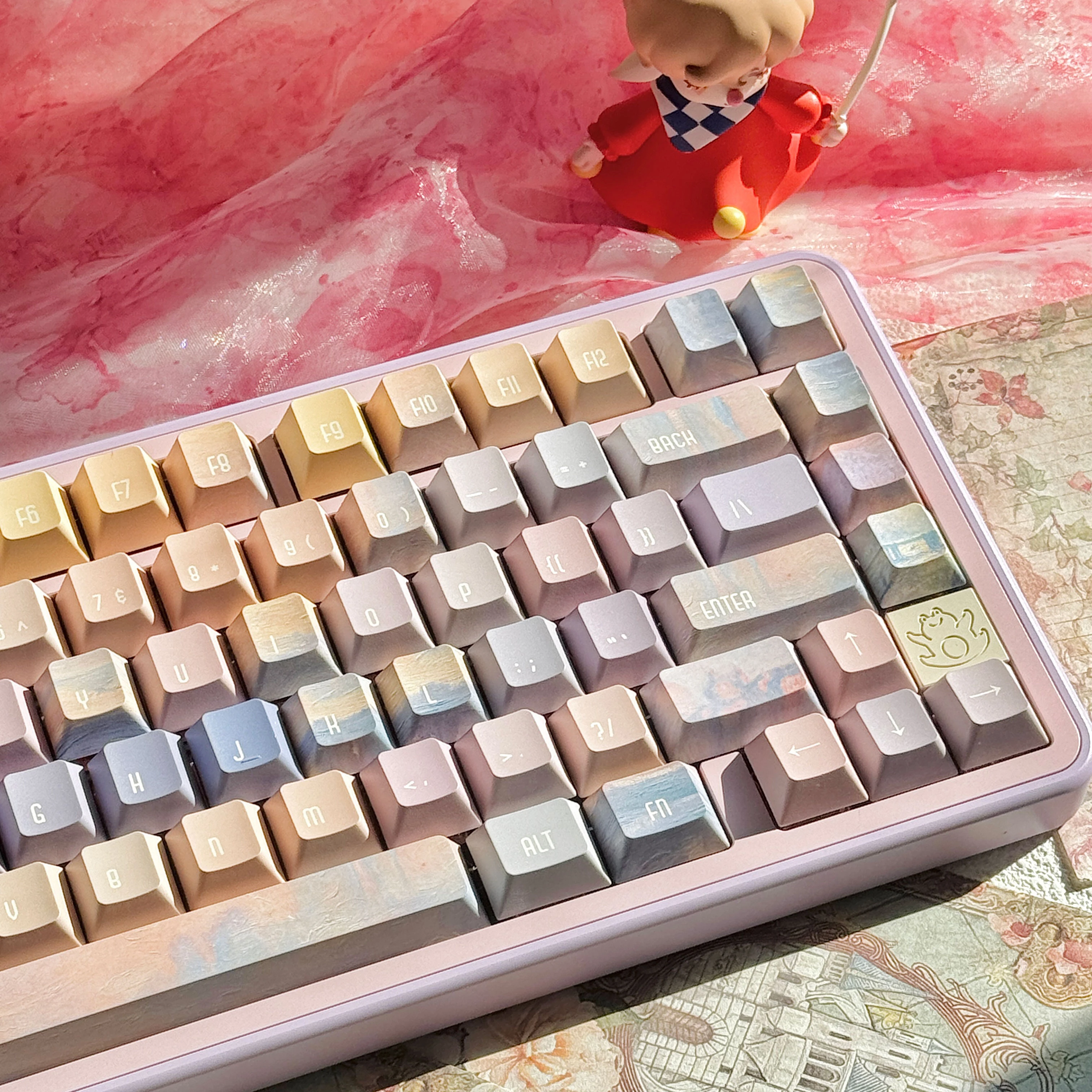 136 Keys Five Side Dye Sublimation PBT Keycaps Cherry Profile Custom Charing Cross Bridge Keyboard Keycap for MX Switch Keyboard