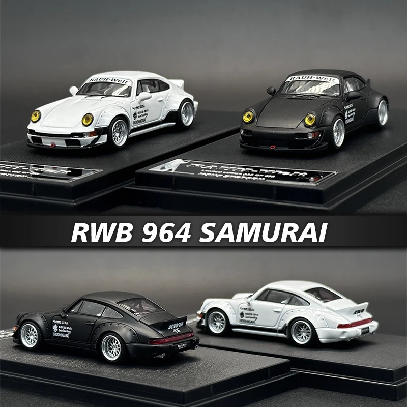 Station 1:64 RWB 964 Ducktail SAMURAI Diecast Diorama Car Model Collection Toys