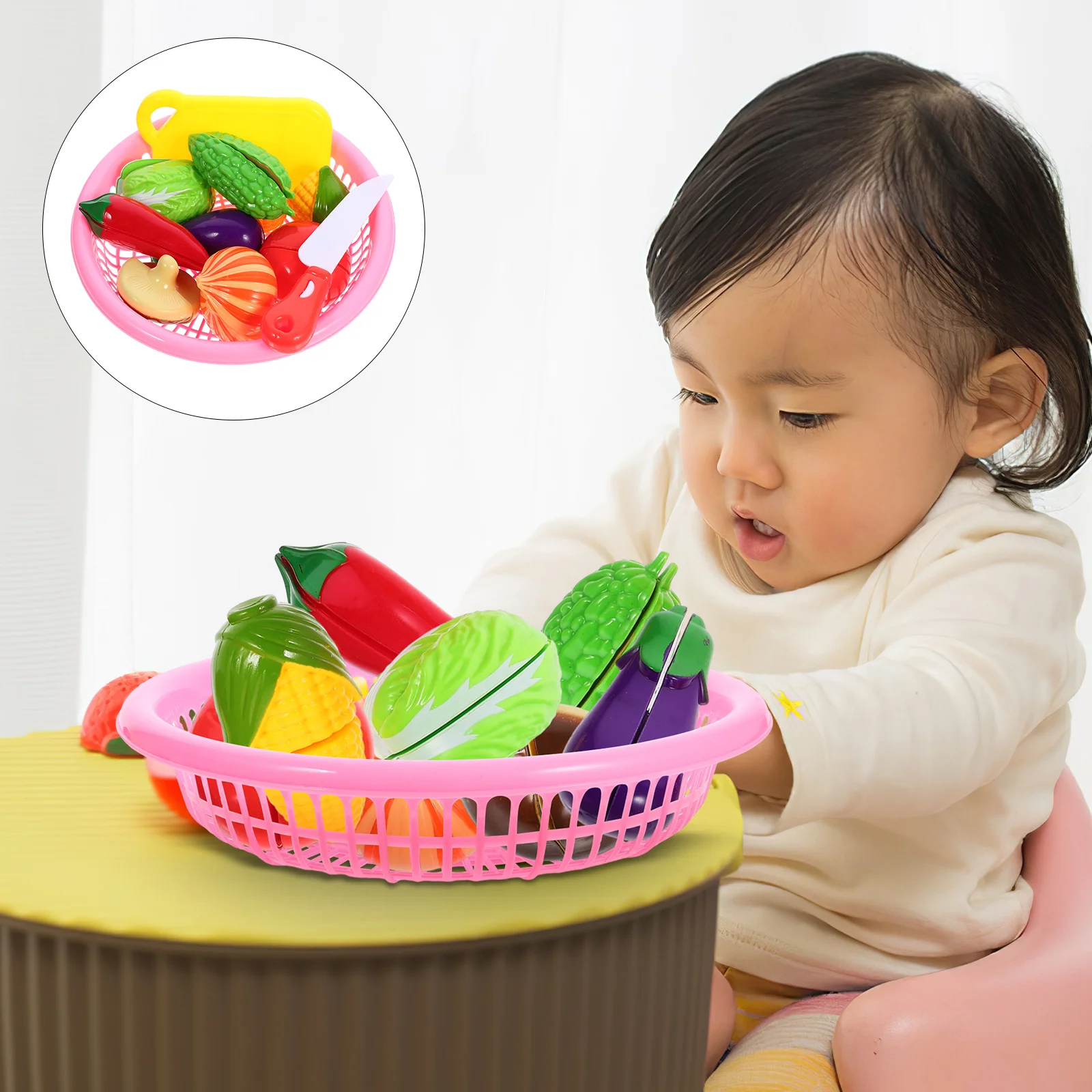 1 Juego de 1 Juego de cortar verduras para niños, juego de simulación de cocina, educativo, suave, divertido, regalo de fiesta, cocina para niños