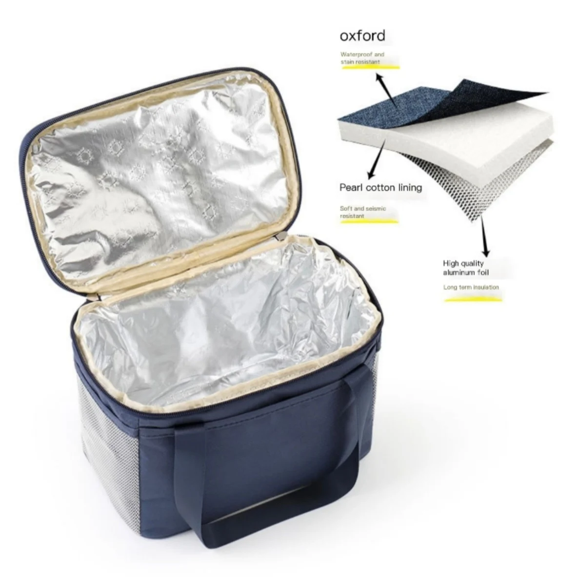 New Portable Lunch Bag Food Thermal Box Durable Waterproof Office Cooler Lunchbox Insulated Case