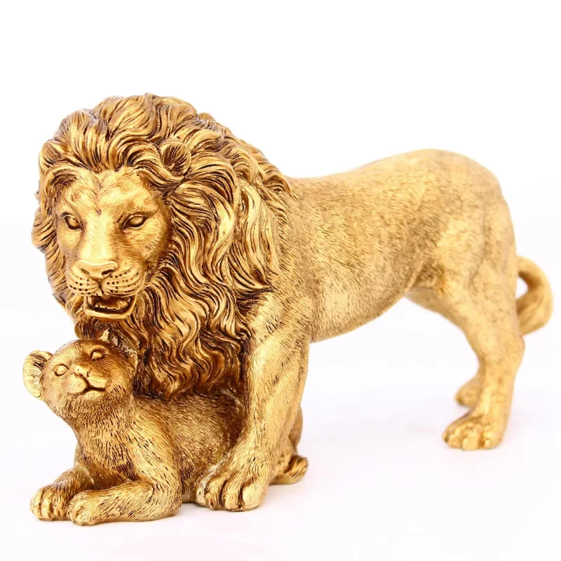 New European Style Lion Restaurant Owner Office Living Room Decorations Resin Handicraft Ornaments Television Cabinet Home Decor