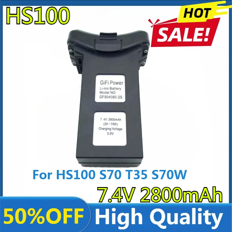 

High Quality 7.4V 2500mAh Lipo Battery for HS100 S70 T35 S70W 7.4v RC Drone Battery for Holy Stone HS100 SJ/RC SJRC S70W