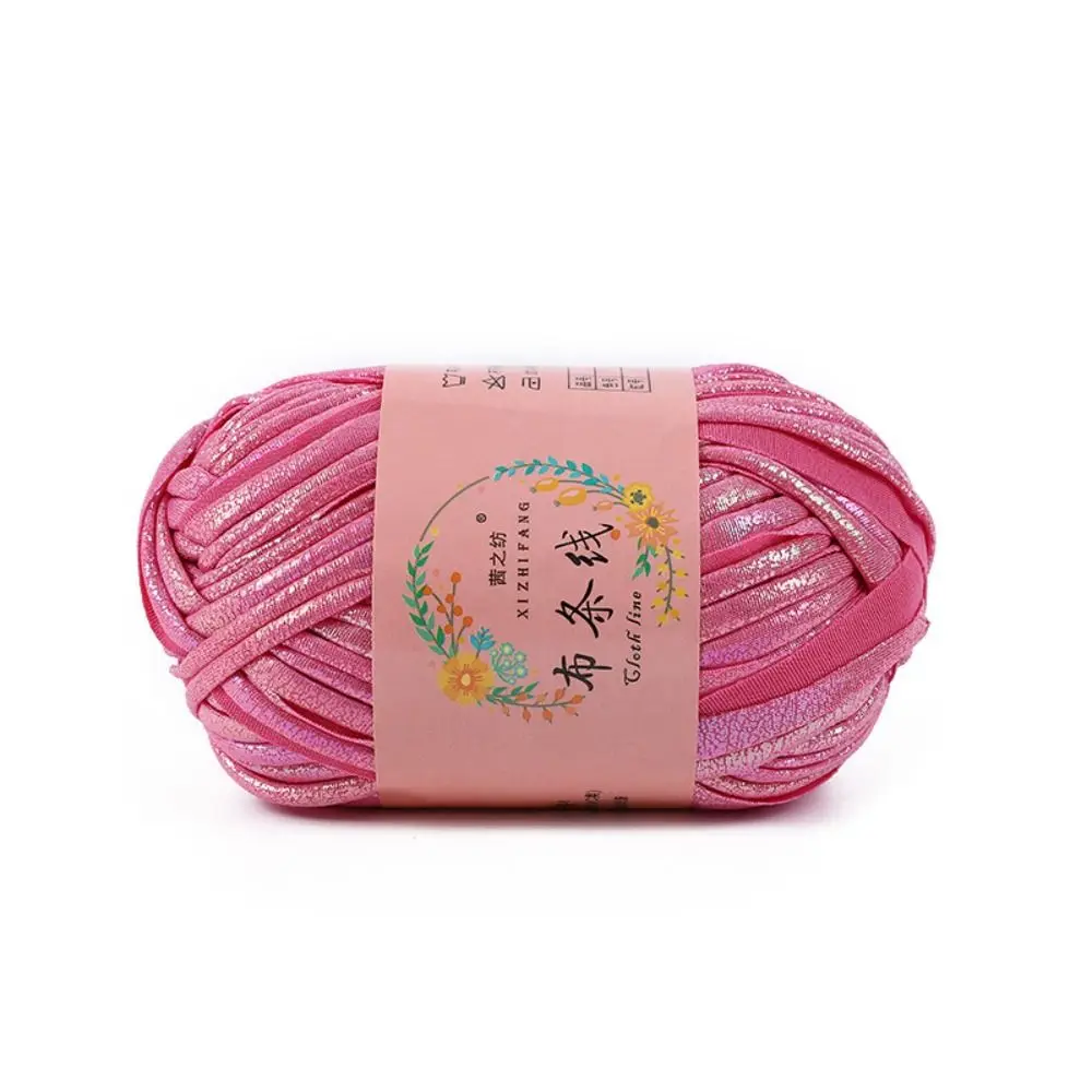 خيوط كروشيه من الجلد المقلد ، كرة خيوط خياطة لامعة جديدة ، لون سحري ، تصنعها بنفسك ، حياكة يدوية للتي شيرت ، من أجل g