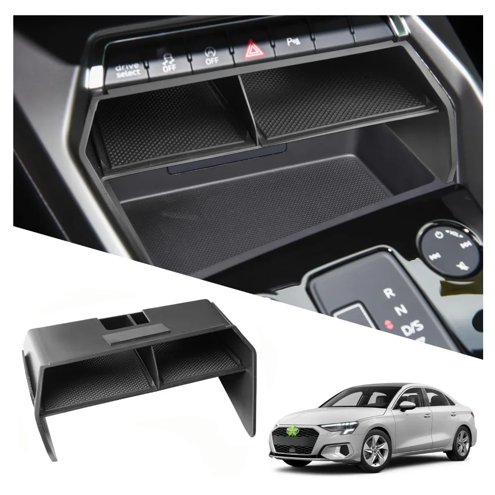 For Audi A3 8Y 2022 2023 2024 2025 Armrest Storage Box Organizer Insert Tray Console Organizer Automotive Consoles Accessories